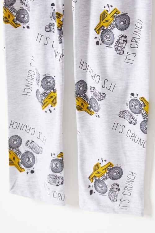 Canavar Kamyon Baskılı Erkek Çocuk Pijama Takımı 16331