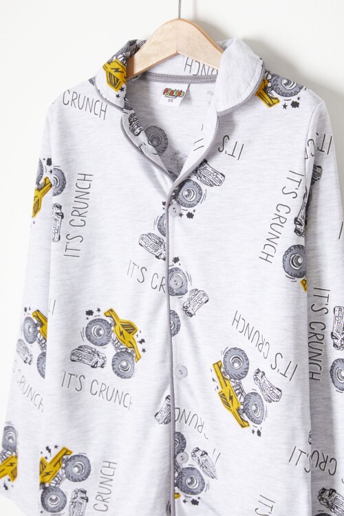 Canavar Kamyon Baskılı Erkek Çocuk Pijama Takımı 16331