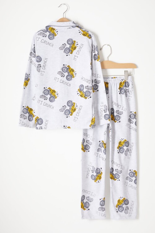 Canavar Kamyon Baskılı Erkek Çocuk Pijama Takımı 16331