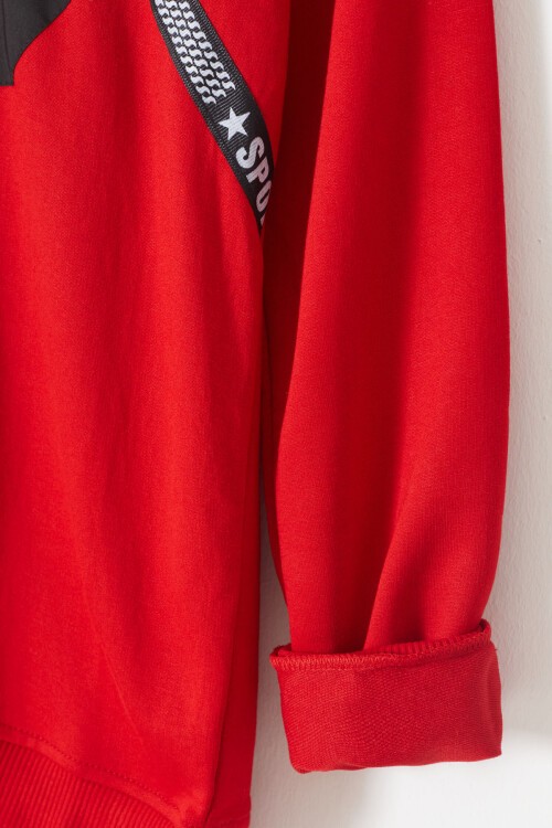 Erkek Çocuk Cepli Kapşonlu Sweatshirt 9-14 Yaş 14021