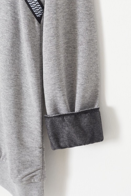 Erkek Çocuk Cepli Kapşonlu Sweatshirt 9-14 Yaş 14021