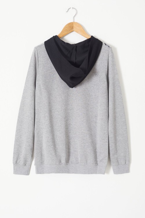 Erkek Çocuk Cepli Kapşonlu Sweatshirt 9-14 Yaş 14021
