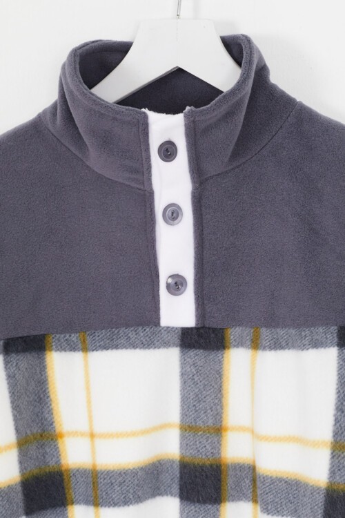 Erkek Çocuk Dik Yaka Polar Sarı Sweatshirt 16653