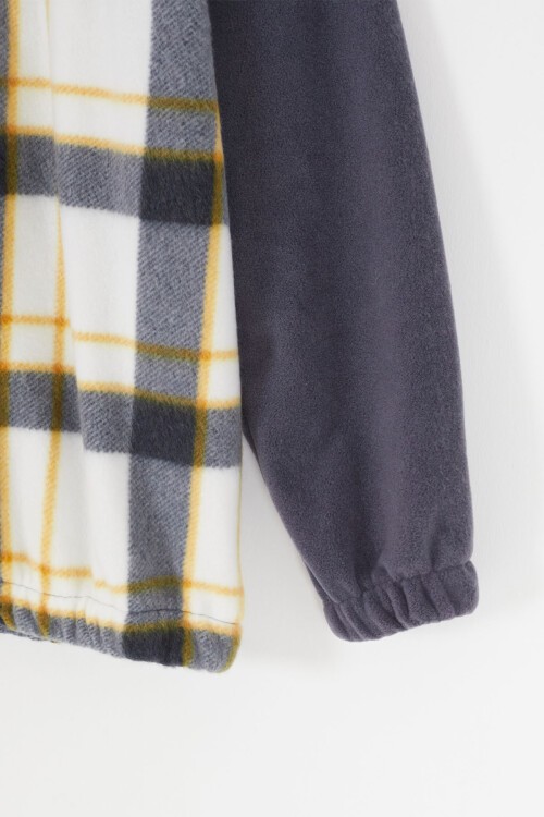 Erkek Çocuk Dik Yaka Polar Sarı Sweatshirt 16653