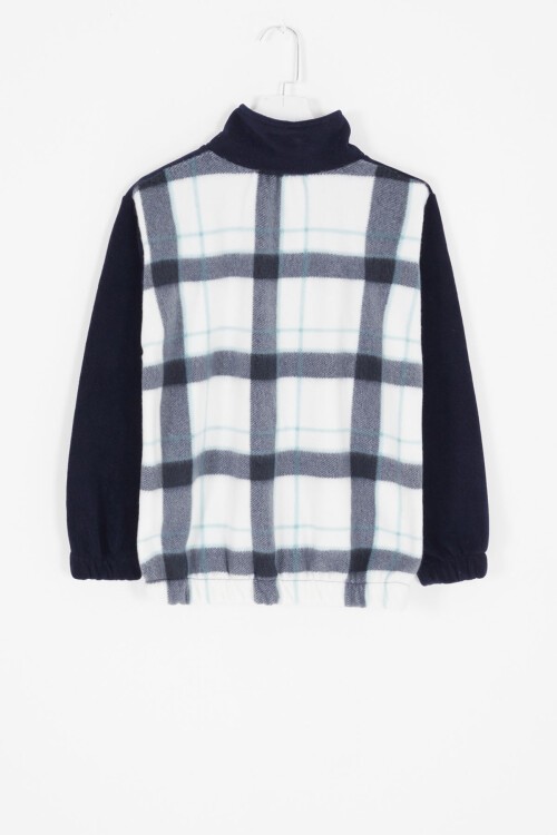 Erkek Çocuk Dik Yaka Polar Yeşil Sweatshirt 16654