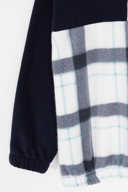 Erkek Çocuk Dik Yaka Polar Yeşil Sweatshirt 16654