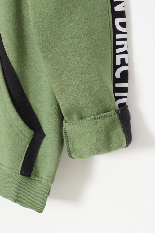 Erkek Çocuk Direct Yazı Baskılı Kanguru Cep Sweatshirt 14130