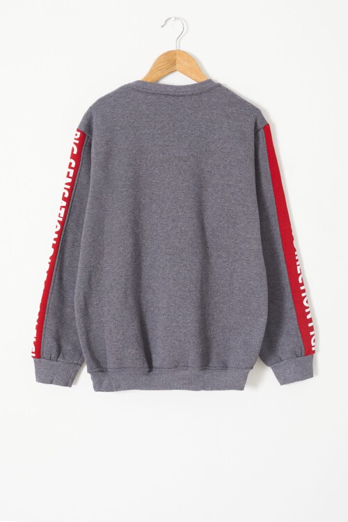 Erkek Çocuk Direct Yazı Baskılı Kanguru Cep Sweatshirt 14130