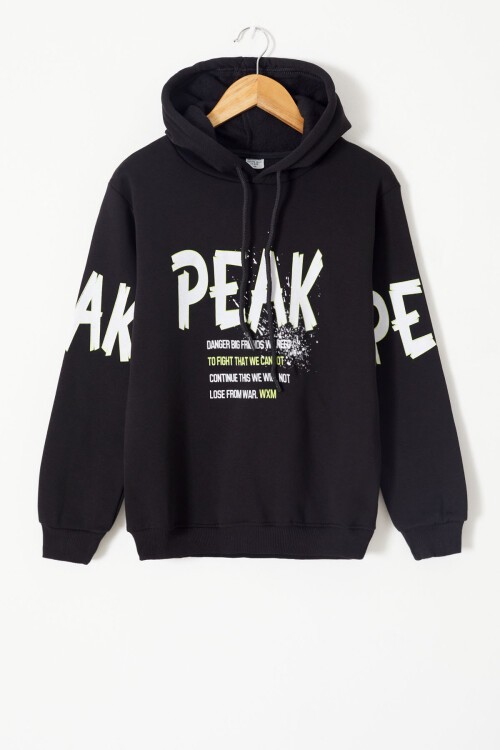 Erkek Çocuk İçi Polarlı Baskılı Sweatshirt 14152