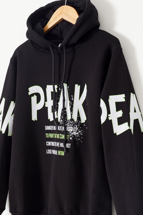 Erkek Çocuk İçi Polarlı Baskılı Sweatshirt 14152