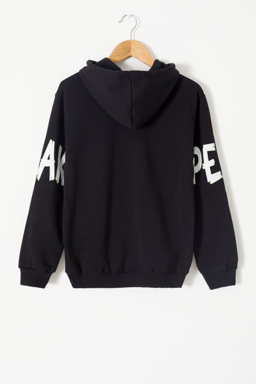 Erkek Çocuk İçi Polarlı Baskılı Sweatshirt 14152