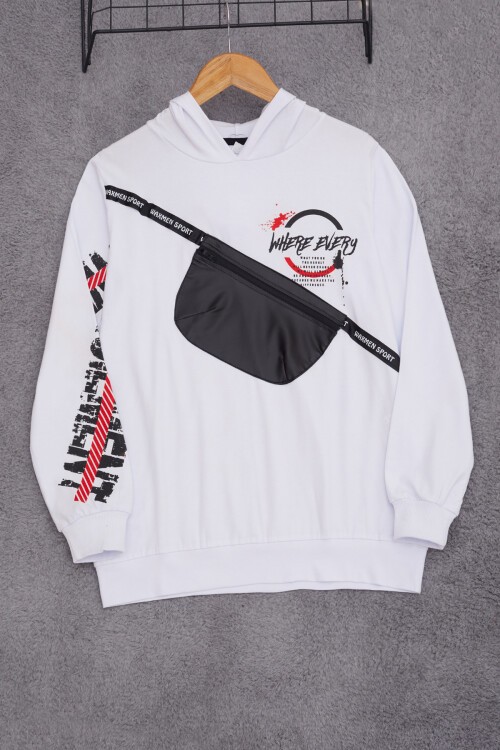 Erkek Çocuk Kapşonlu Cep Detaylı Sweatshirt 9-14 Yaş 14029