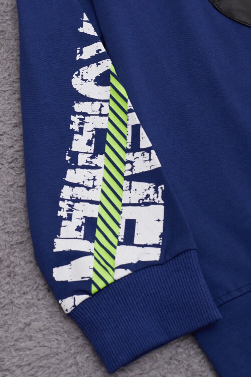 Erkek Çocuk Kapşonlu Cep Detaylı Sweatshirt 9-14 Yaş 14029