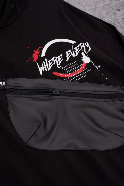 Erkek Çocuk Kapşonlu Cep Detaylı Sweatshirt 9-14 Yaş 14029