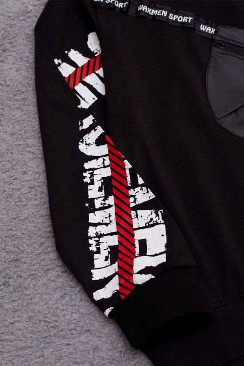 Erkek Çocuk Kapşonlu Cep Detaylı Sweatshirt 9-14 Yaş 14029