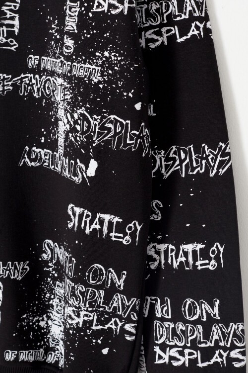 Erkek Çocuk Pano Baskılı Sweatshirt 9-14 Yaş 14024