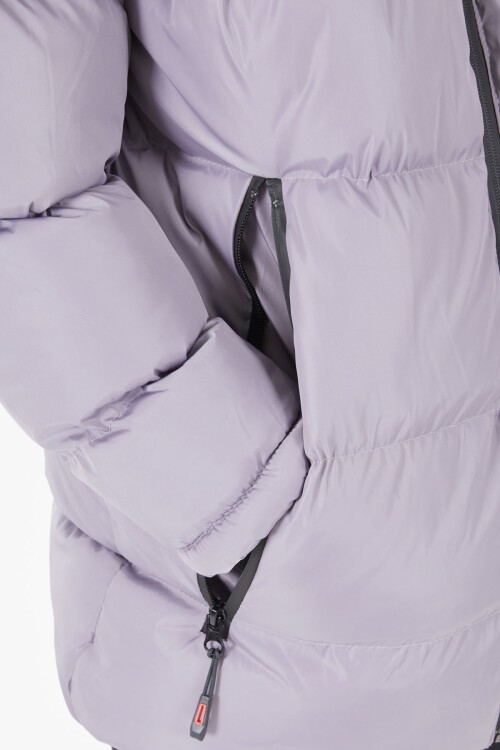 Erkek Çocuk Şişme Mont Düz Desen Gri 15676