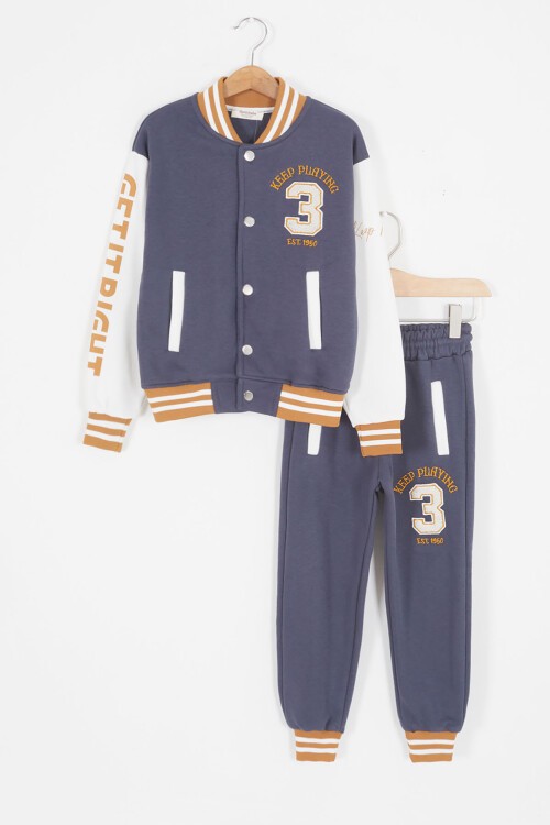 Füme Champions Yazılı Kolej Ceketli Erkek Çocuk Takım 16724