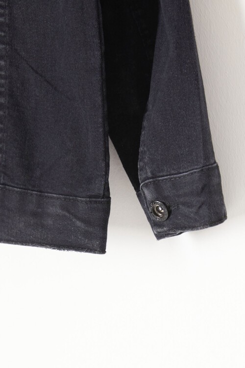 Sıyah Düğmeli Erkek Çocuk Jean Ceket 16774