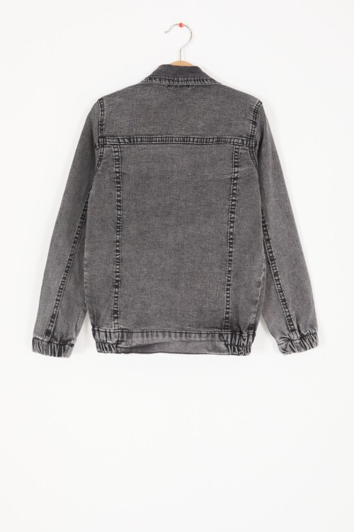 Füme Superior Yazılı Erkek Çocuk Jean Ceket 16818