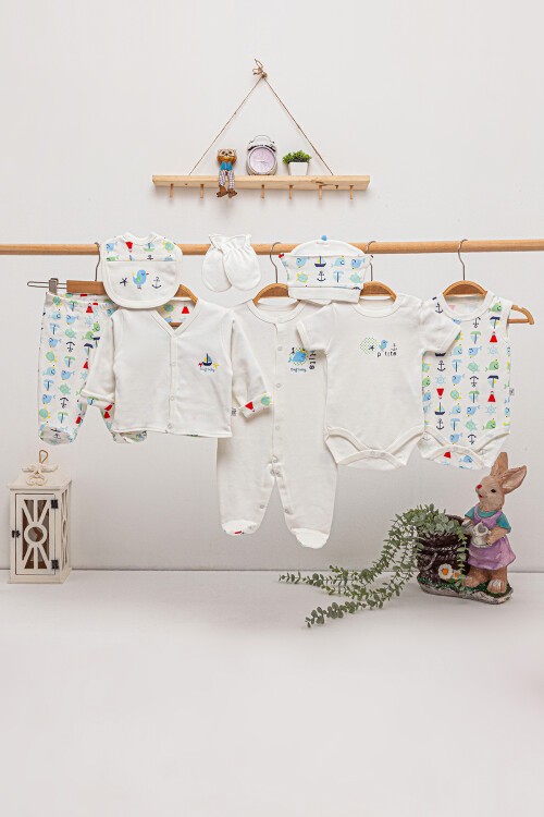 Gemici Desenli 8li Bebek Hastane Çıkışı Seti 16854