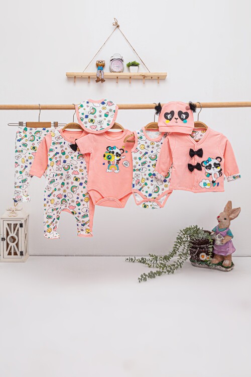 Gökkuşağı Temalı 8li Bebek Hastane Çıkışı Seti 16865