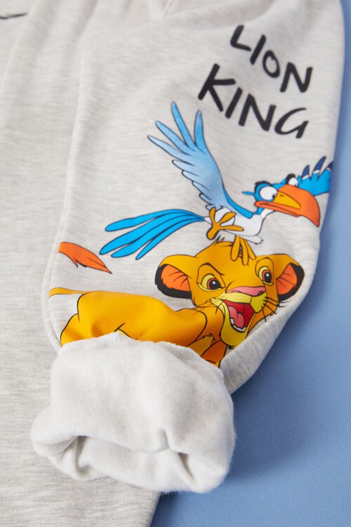 Gri Aslan Kral Baskılı Erkek Çocuk Eşofman Takımı 17269