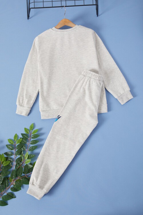 Gri Aslan Kral Baskılı Erkek Çocuk Eşofman Takımı 17269