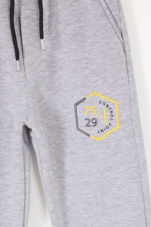 Gri Komando Cepli Erkek Çocuk Şardonlu Eşofman Altı 17056