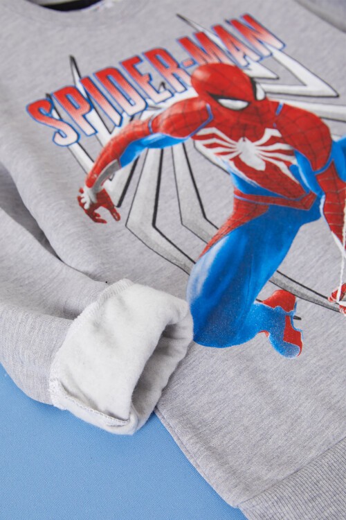Gri Örümcek Adam Baskılı Erkek Çocuk Eşofman Takımı 17271