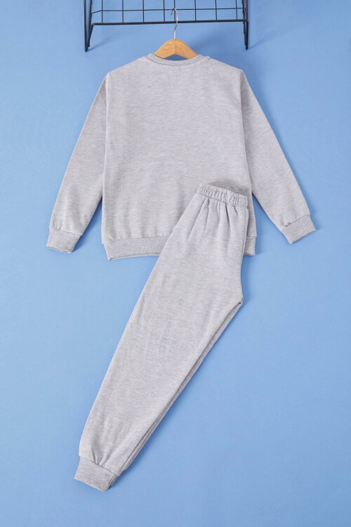 Gri Örümcek Adam Baskılı Erkek Çocuk Eşofman Takımı 17271