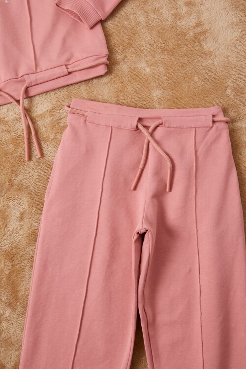 Gül Kurusu Adventure Yazılı Kız Eşofman Takımı 16691