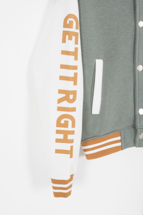 Haki Champions Yazılı Kolej Ceketli Erkek Çocuk Takım 16727