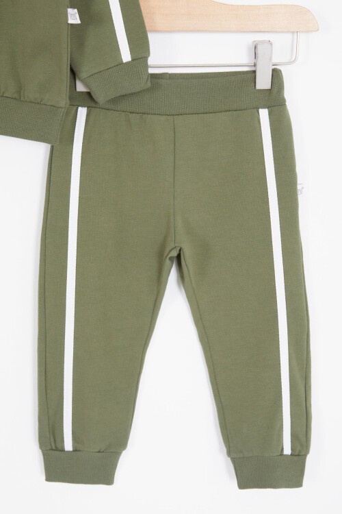 Haki Şeritli Erkek Bebek Takımı 17101