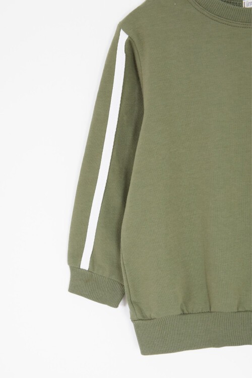 Haki Şeritli Erkek Bebek Takımı 17101