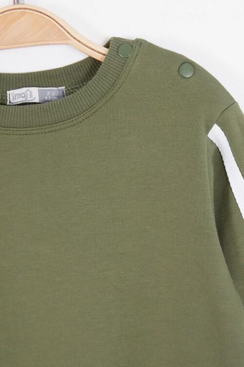 Haki Şeritli Erkek Bebek Takımı 17101