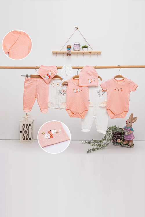 Happy Mause Motifli 8li Bebek Hastane Çıkışı Seti 16899