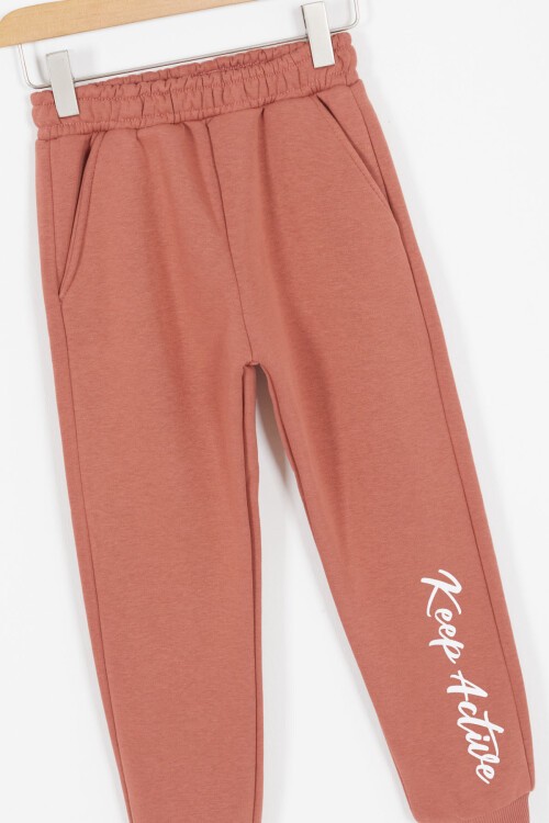 Hardal Yazı Baskılı Şardonlu Erkek Çocuk Kapüşonlu Eşofman Takımı 17119