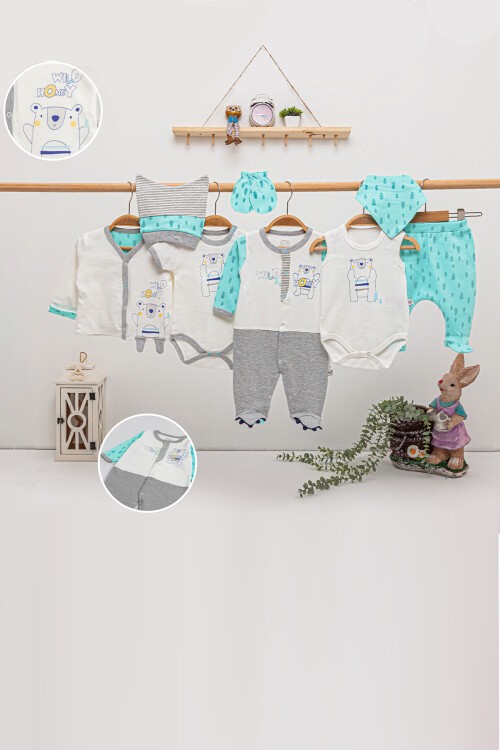 Honey Yazı Baskılı 8li Bebek Hastane Çıkışı Seti 16896