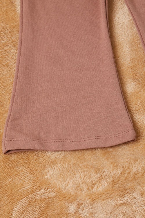 Kahverengi Önü Güpürlü İspanyol Paça Kız Çocuk Takım 16533