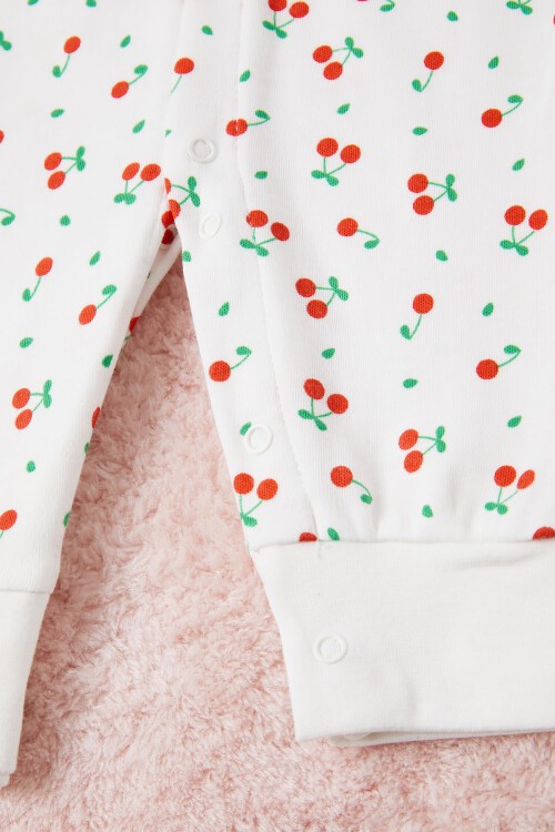 Kiraz Desenli Çıtçıtlı Tulum 16657