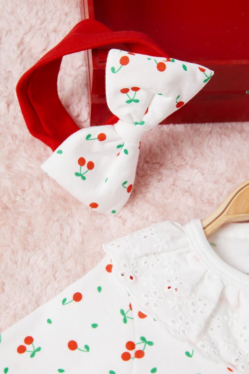 Kiraz Desenli Çıtçıtlı Tulum 16657