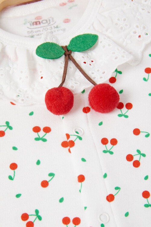 Kiraz Desenli Çıtçıtlı Tulum 16657