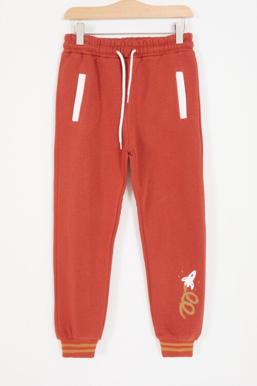 Kiremit Uzay Temalı Şardonlu Erkek Çocuk Kolej Eşofman Takımı 17076