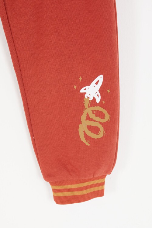 Kiremit Uzay Temalı Şardonlu Erkek Çocuk Kolej Eşofman Takımı 17076