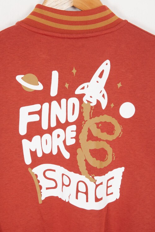 Kiremit Uzay Temalı Şardonlu Erkek Çocuk Kolej Eşofman Takımı 17076