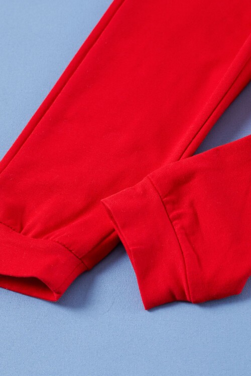 Kırmızı Little King Baskı Erkek Bebek Takım 17312