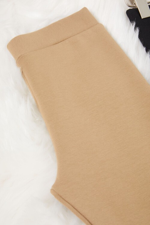 Kız Çocuk 2li Tayt Siyah-Krem 17163