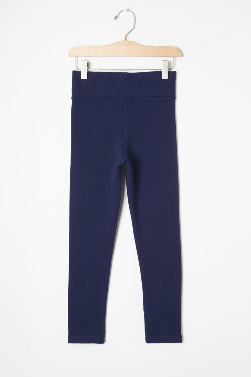 Kız Çocuk Lacivert Çımalı Tayt 17257