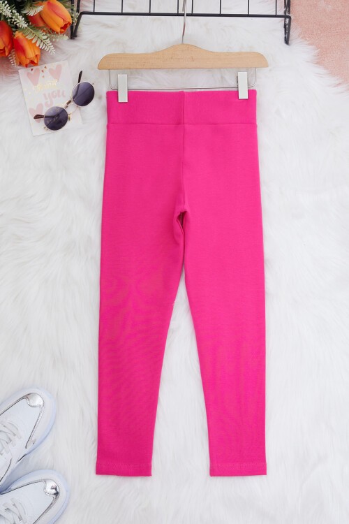 Kız Çocuk Pembe Çımalı Tayt 17254